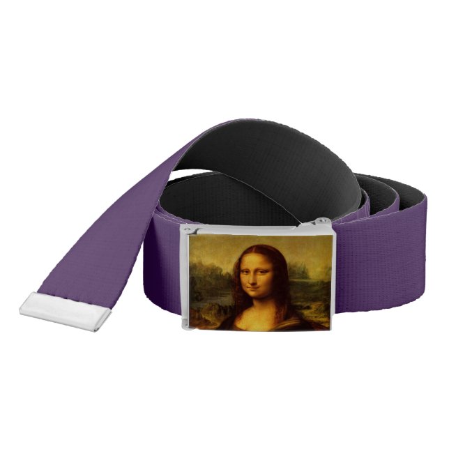 Leonardo Da Vinci Mona Lisa Fine Art Painting Belt (Snake)