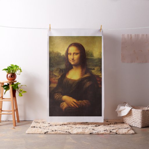 Leonardo Da Vinci Mona Lisa Fine Art Painting Fabric | Zazzle