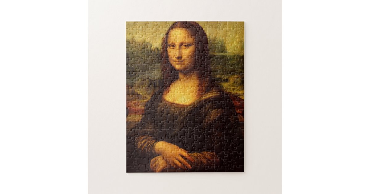 Leonardo Da Vinci Mona Lisa Fine Art Painting Jigsaw Puzzle | Zazzle