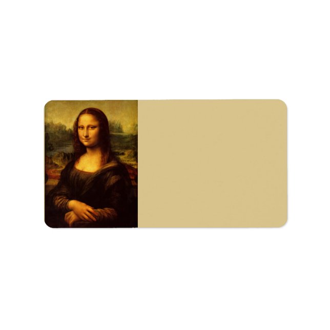Leonardo Da Vinci Mona Lisa Fine Art Painting Label (Front)