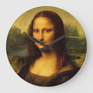 Leonardo Da Vinci Mona Lisa Fine Art Painting Large Clock