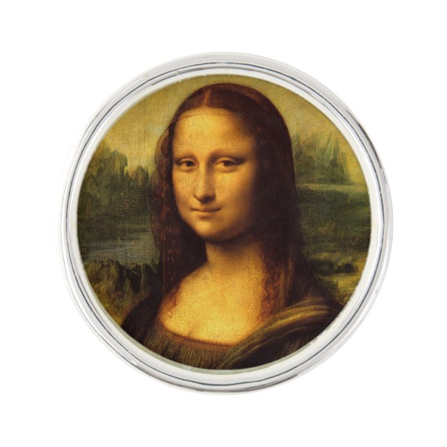 Leonardo Da Vinci Mona Lisa Fine Art Painting Pin (Front)