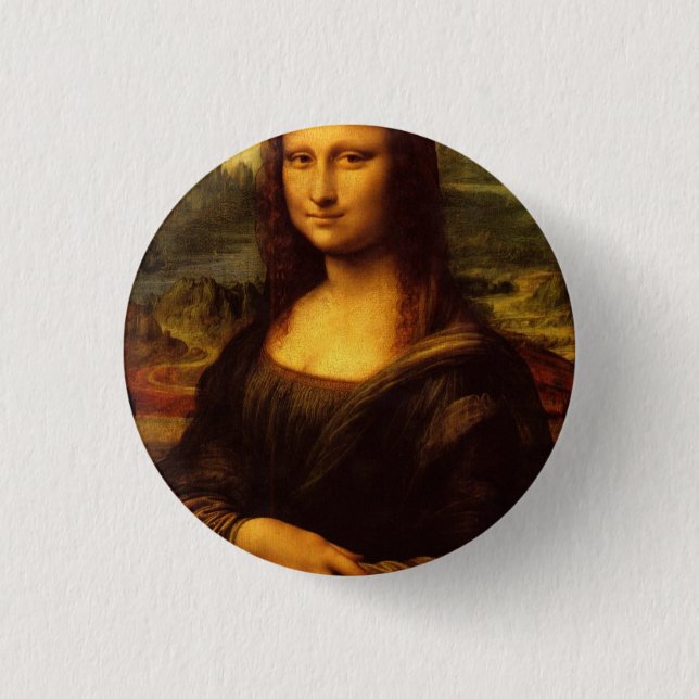 Leonardo Da Vinci Mona Lisa Fine Art Painting Pinback Button (Front)
