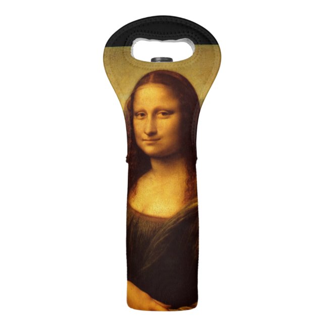 Leonardo Da Vinci Mona Lisa Fine Art Painting Wine Bag (Front)