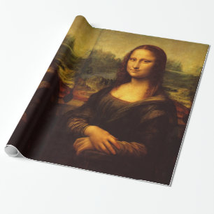 Leonardo Da Vinci Mona Lisa Fine Art Painting Wrapping Paper