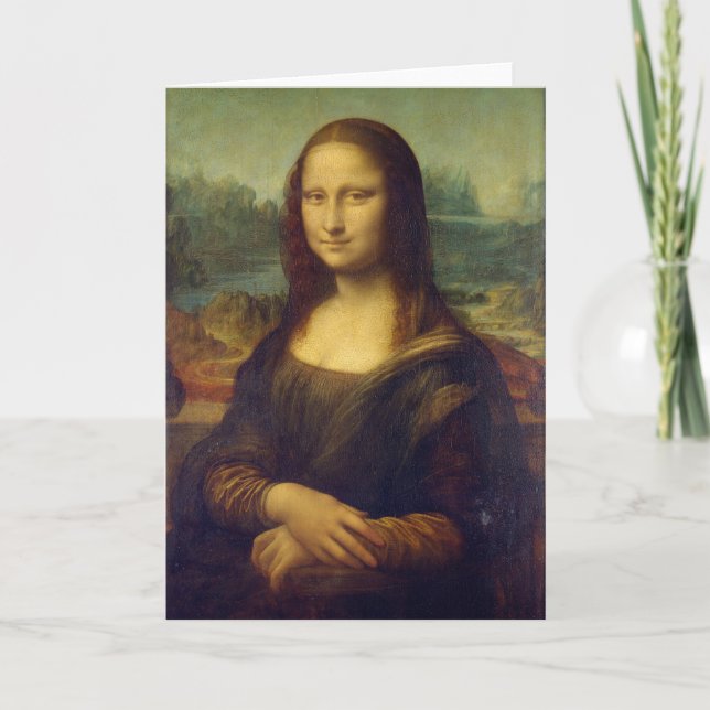 Leonardo Da Vinci, Mona Lisa, La Gioconda Card (Front)