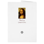 Leonardo da Vinci Mona Lisa Painting Cards (Back)