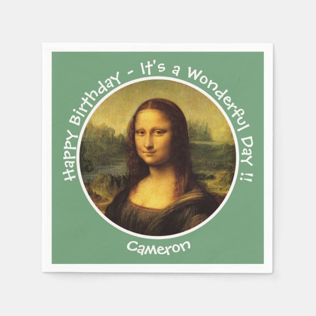 Leonardo da Vinci Mona Lisa Party Collection Napkins (Front)