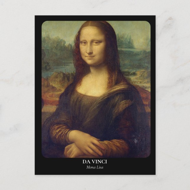 LEONARDO DA VINCI / Mona Lisa Postcard (Front)