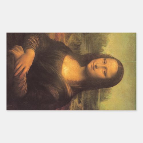 Leonardo Da Vinci Mona Lisa Rectangular Sticker