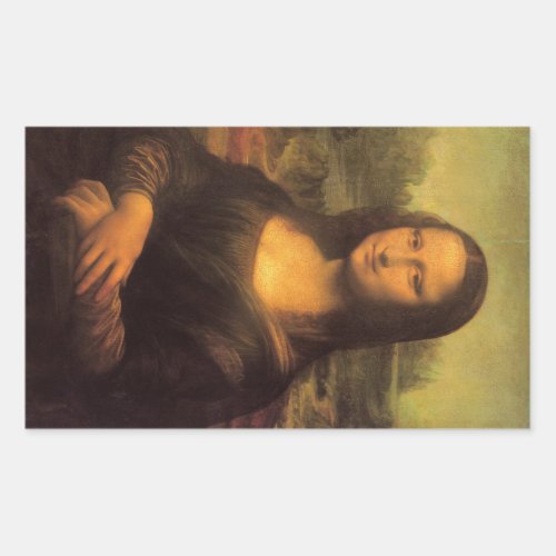 Leonardo Da Vinci Mona Lisa Rectangular Sticker