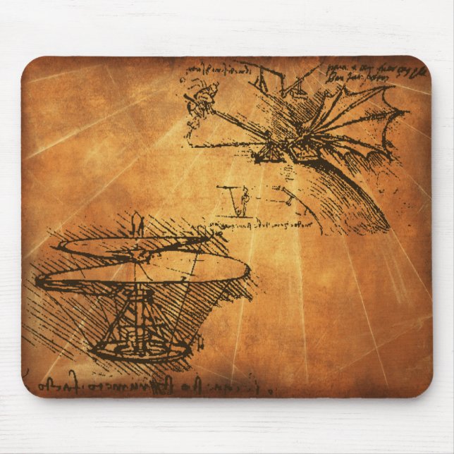 Leonardo Da Vinci Mouse Pad (Front)