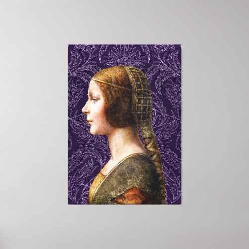 Leonardo da Vinci Portrait La Bella Principessa Canvas Print