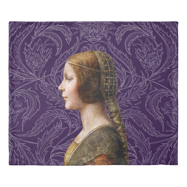 Leonardo da Vinci Portrait La Bella Principessa Duvet Cover (Front)