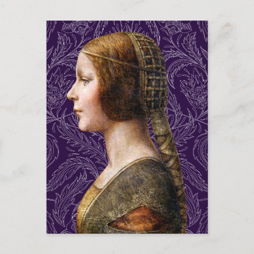 Leonardo da Vinci Portrait La Bella Principessa Postcard