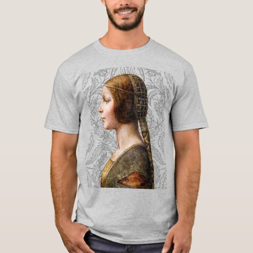Leonardo da Vinci Portrait La Bella Principessa T_Shirt