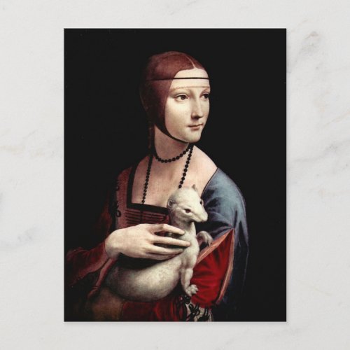 Leonardo da Vinci _ Portrait of a Lady with Ermine Postcard