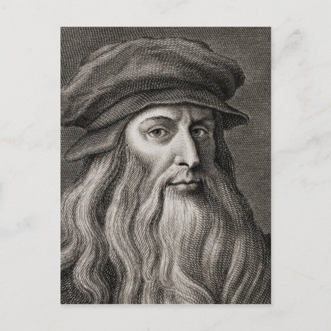 Leonardo da Vinci Postcard (Front)