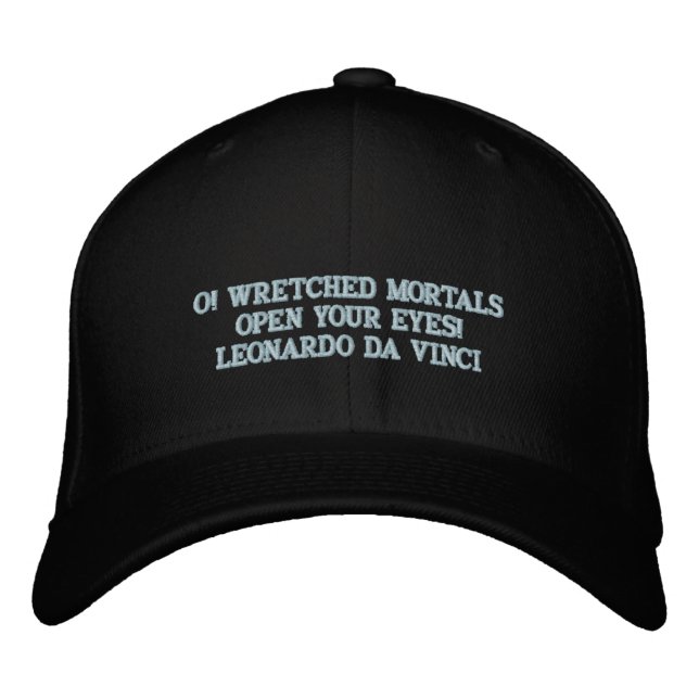 LEONARDO DA VINCI  QUOTE - BASEBALL HAT (Front)