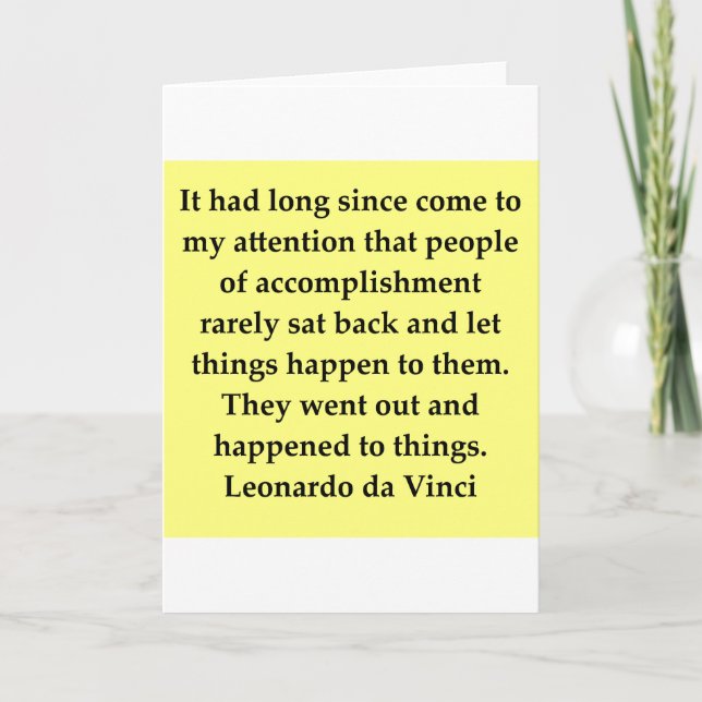 leonardo da vinci quote card (Front)