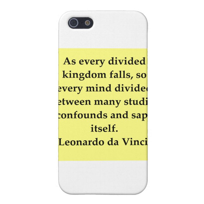 leonardo da vinci quote covers for iPhone 5