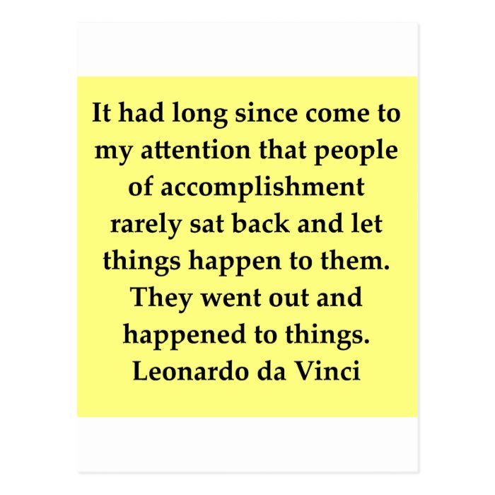 leonardo da vinci quote post cards