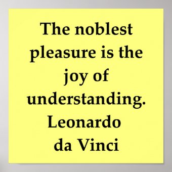 leonardo da vinci quote poster | Zazzle