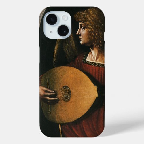 Leonardo da Vincis An Angel in Red with a Lute iPhone 15 Case