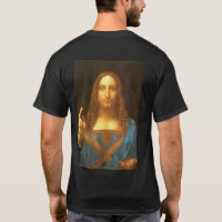 Leonardo da Vinci Salvator Mundi Black T-Shirt | Zazzle