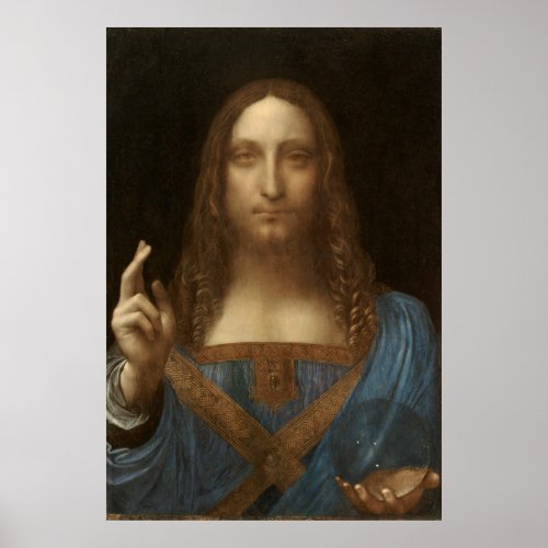 Leonardo da Vinci  Salvator Mundi Poster