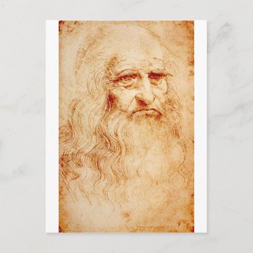 Leonardo Da Vinci Self_Portrait circa 1510_1515 Postcard