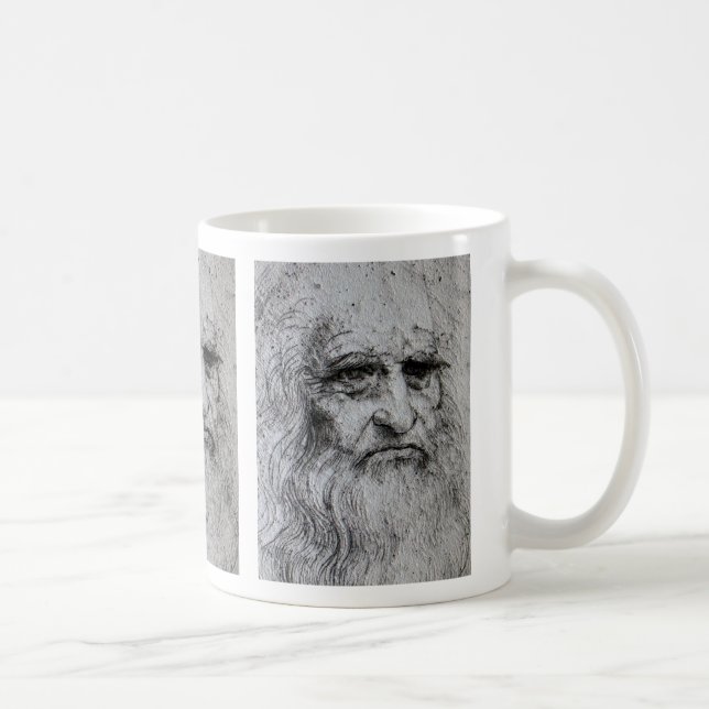 Leonardo Da Vinci self portrait Coffee Mug (Right)