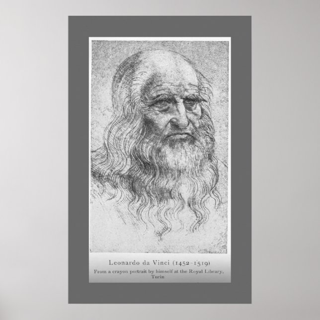 Leonardo Da Vinci - Self Portrait Poster (Front)