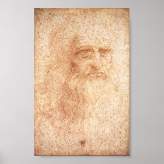 Leonardo da Vinci Self Portrait Poster c. 1513