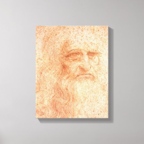 Leonardo da Vinci Self Portrait Red Chalk Canvas Print