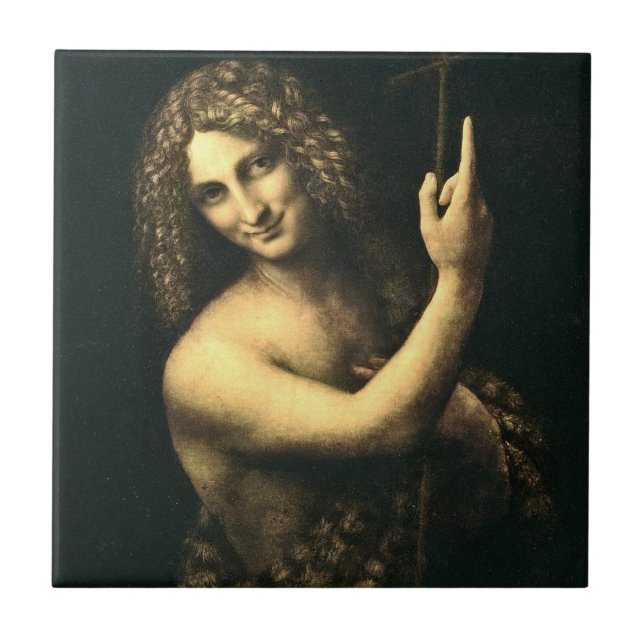 Leonardo Da Vinci - St. John The Baptist Ceramic Tile (Front)
