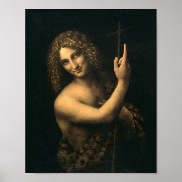 1898 John the Baptist Art Print/Poster Leonardo Da Vinci: St 