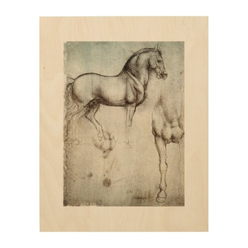 Leonardo da Vinci  Study of horses Wood Wall Art