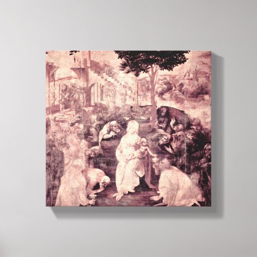 Leonardo da Vinci _ The Adoration of the Magi Canvas Print