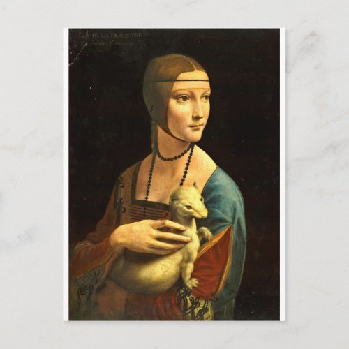 Leonardo Da Vinci _ The Lady With An Ermine Postcard