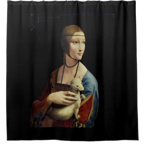 Leonardo da Vinci  The Lady with an Ermine Shower Curtain