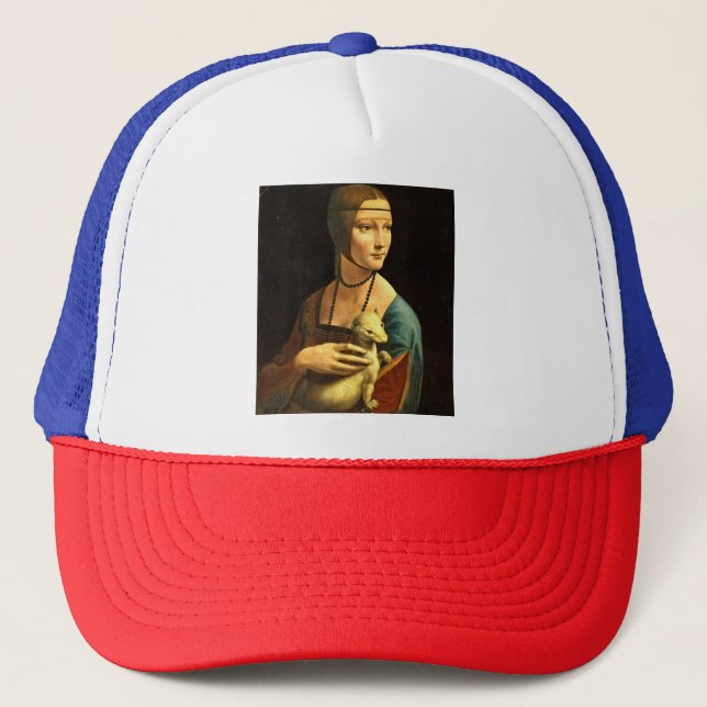 Leonardo Da Vinci - The Lady With An Ermine Trucker Hat (Front)