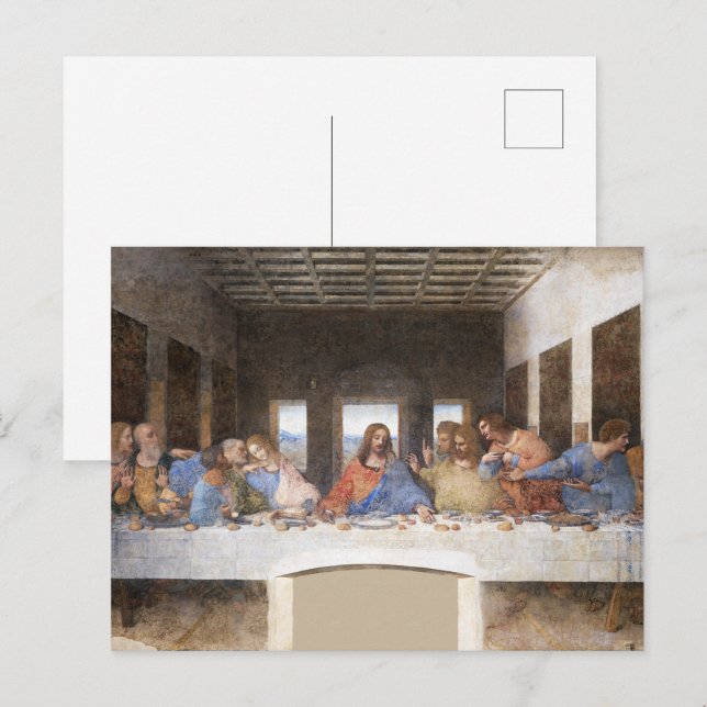 Leonardo da Vinci The Last Supper Fine Art Postcard (Front/Back)