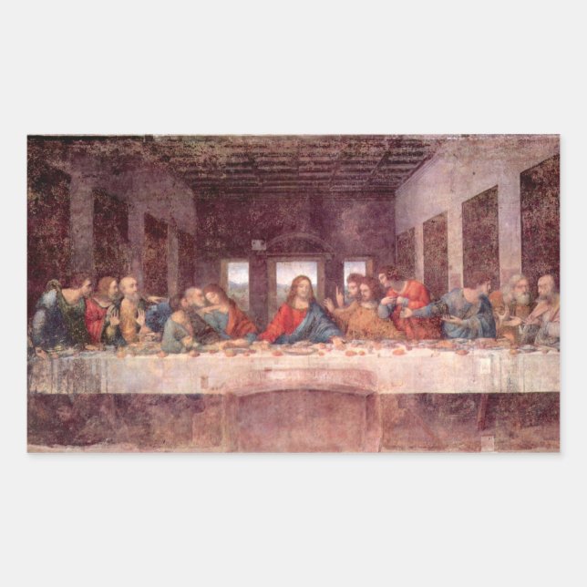 Leonardo da Vinci - The Last Supper Rectangular Sticker (Front)