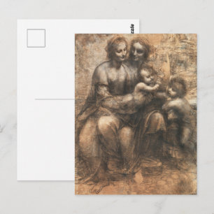 Leonardo da Vinci The Leonardo Cartoon Fine Art  Postcard