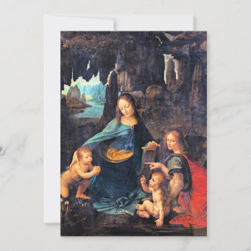 Leonardo da Vinci _ The Virgin of the Rocks  Holiday Card