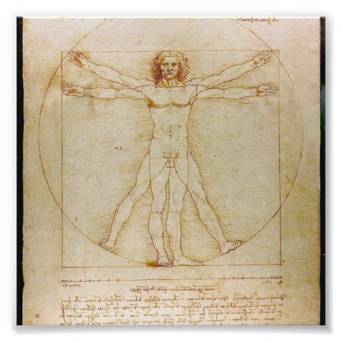 Leonardo Da Vinci The Vitruvian ManRenaissance Photo Print