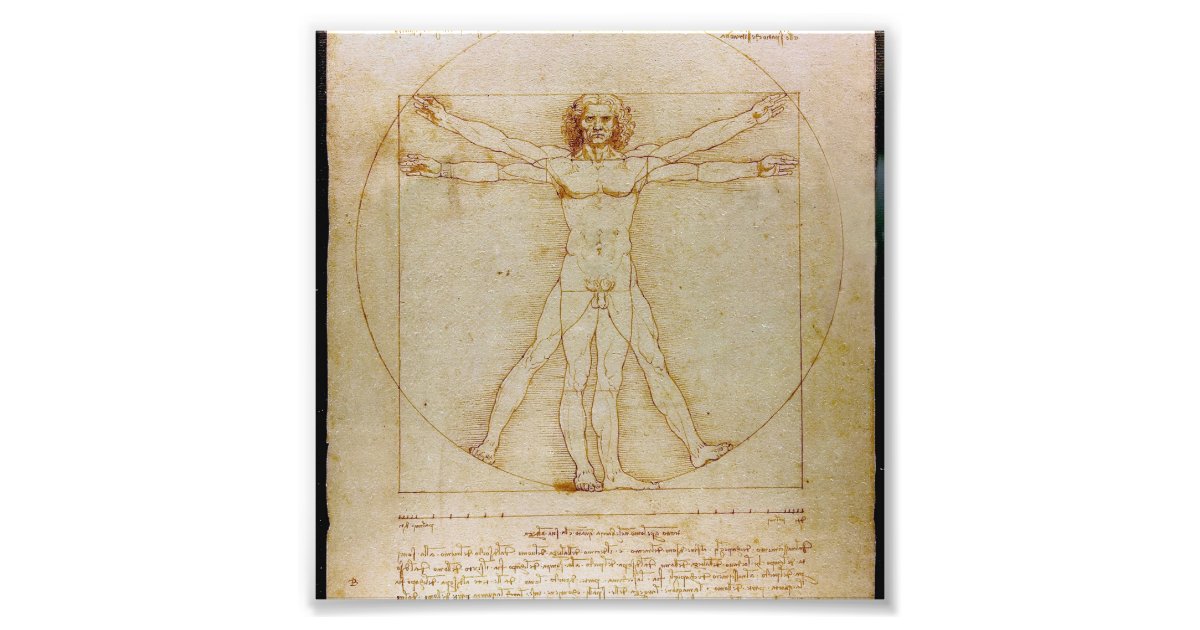 Leonardo Da Vinci, The Vitruvian Man,Renaissance Photo Print | Zazzle