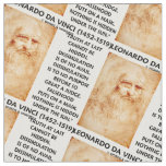Leonardo da Vinci Truth Cannot Be Hidden Quote Fabric