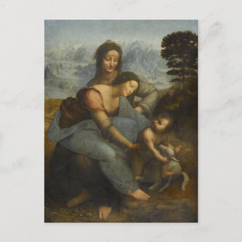 Leonardo Da Vinci _ Virgin And Child With Saint Postcard